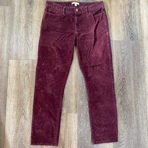 Banana Republic Burgundy Corduroy Pants Mens Size 30 Classic Fit Soft Material